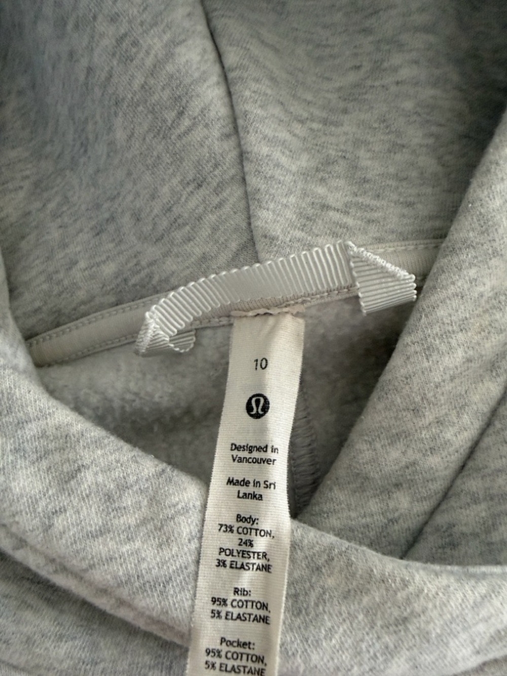 lululemon athletica Light Gray Hoodie SZ10 - Picture 2 of 4